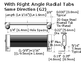 With Right Angle Radial Tabs
