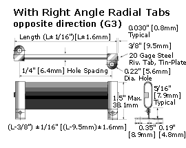 With Right Angle Radial Tabs